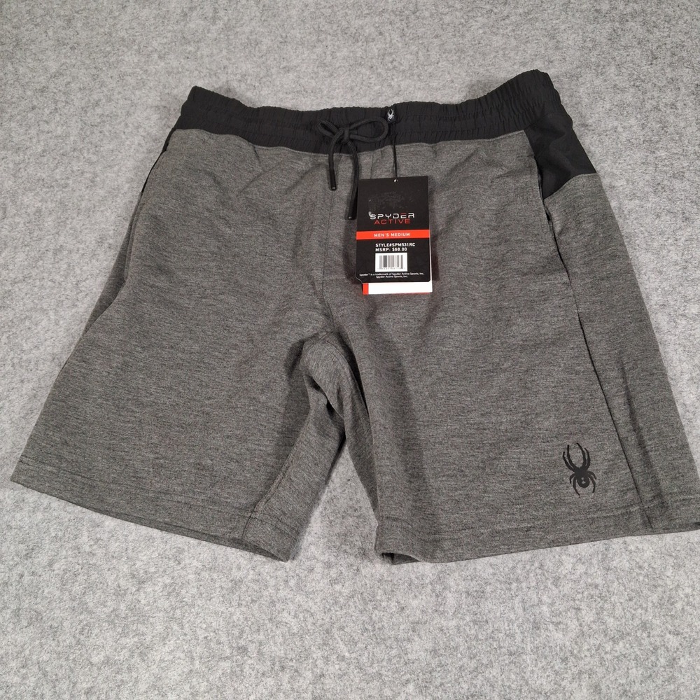 Spyder Shorts Mens Medium Gray Active Quick Dry Stretch Athletic SPM531RC